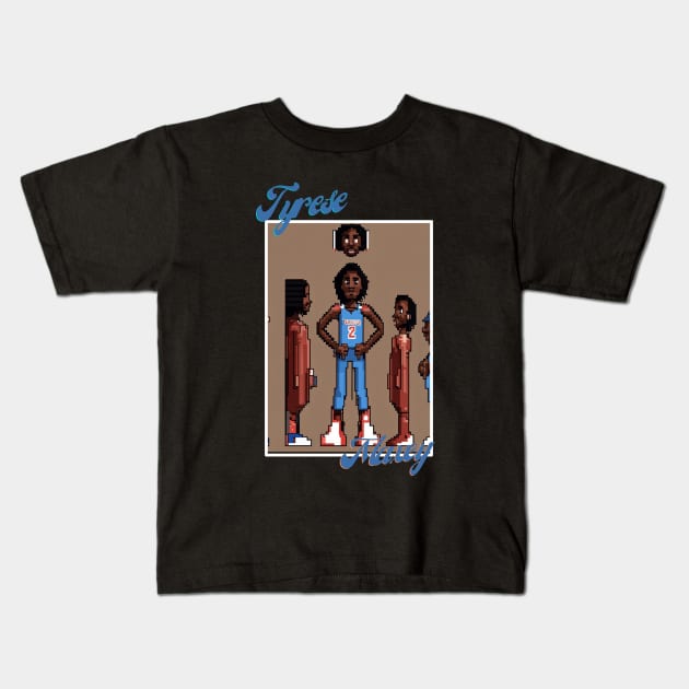 Tyrese Maxey Philadelphia victor illustration design Kids T-Shirt by Nasromaystro